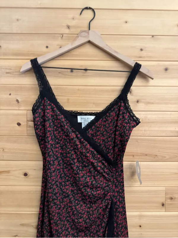 VNTG NWT Nine West Small Rosette Wrap Slip Dress Grunge Romantic Lace Coquette - Image 6