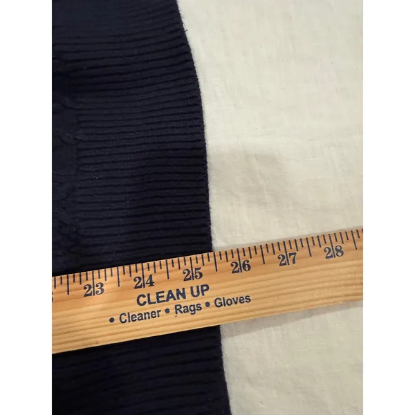 J.Crew Mercantile Cable Knit Crew Neck Pullover Sweater Blue Women's Size Medium - Image 8
