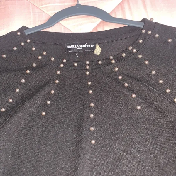 Karl lagerfeld black pearl top - Image 2