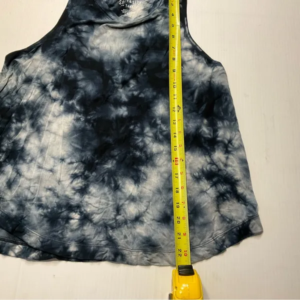American Eagle Soft & Sexy Drapey Tank Tie Dye Black White Women Sz S - Image 6