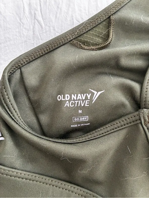 Old Navy Olive Green Strappy Sports Bra - Image 2