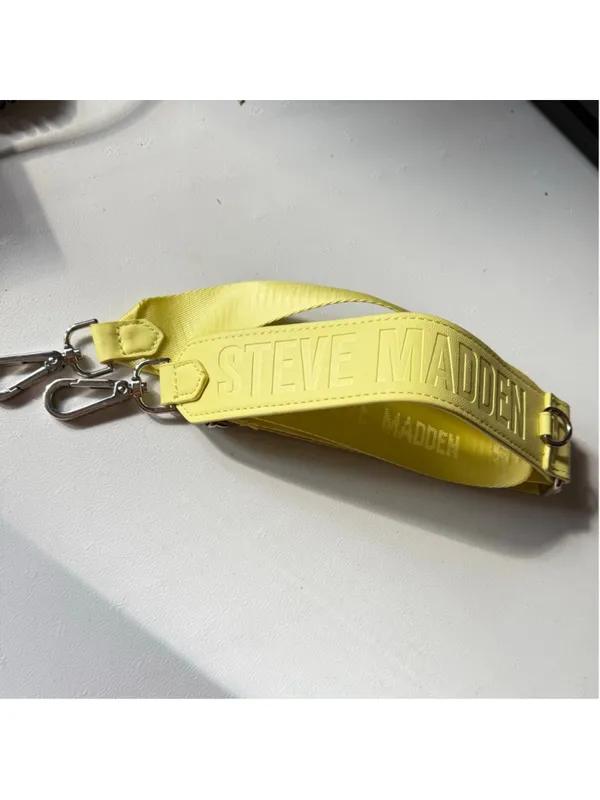 Steve Madden Neon Yellow Logo Guitar Crossbody Replacement Strap – Adjustable Si - Image 4