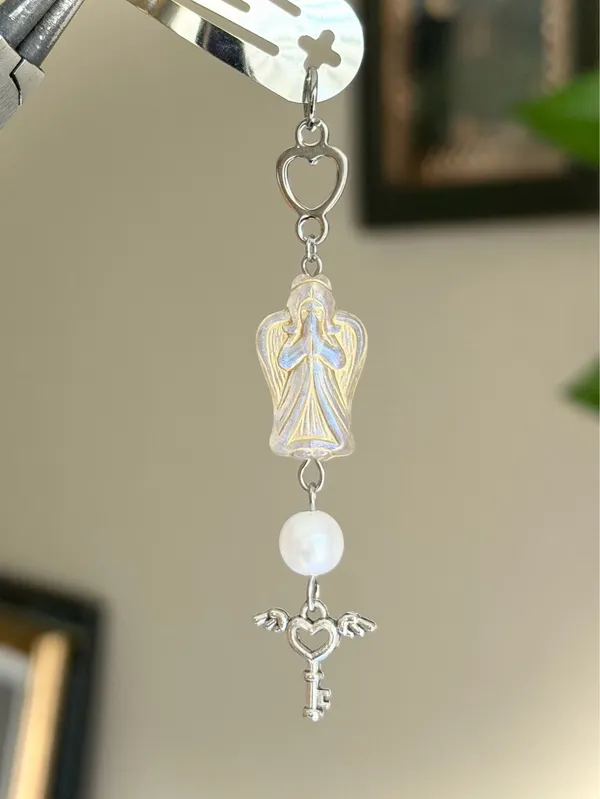 Handmade fairy angel dangle hair clip 👼💚🌙⭐️ - Image 4