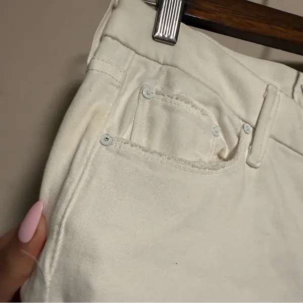 Mother Denim The Looker Skinny Jeans in Mirror Mirror White- Size 26 - Image 5