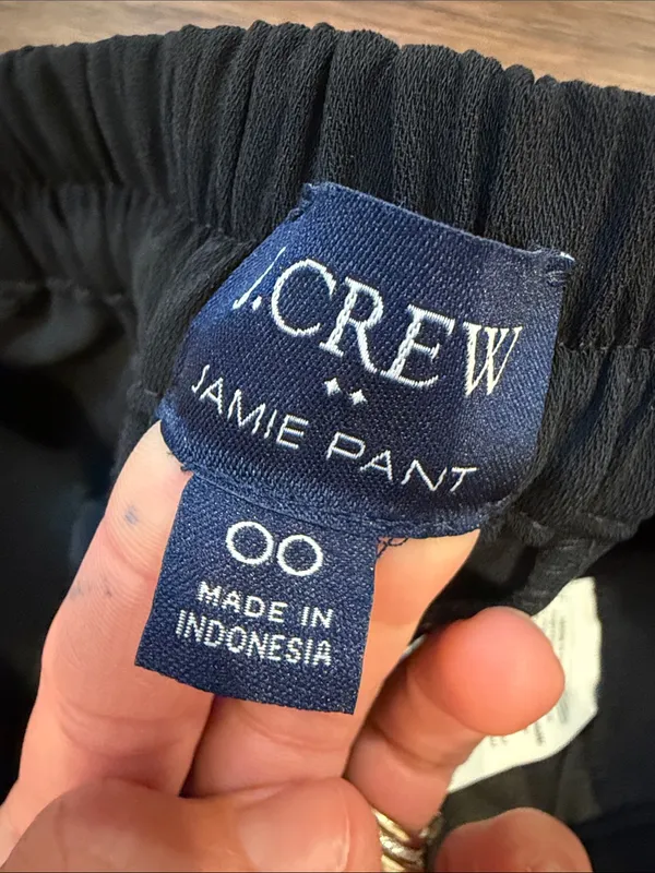 J. Crew Jamie Pant Black Pull On Straight Leg Dress Pants Size 00 - C31-048 - Image 2