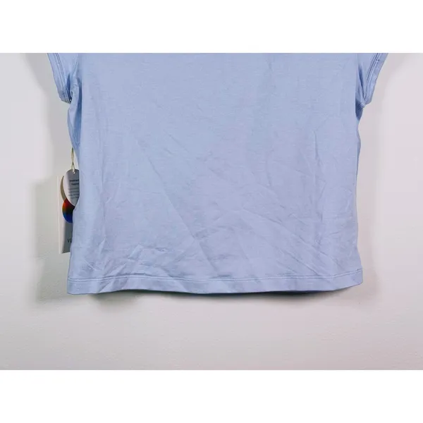 NWT Vuori Halo Baby Tee Womens Large Soft Sky Heather Blue Athletic Gym Lounge - Image 10