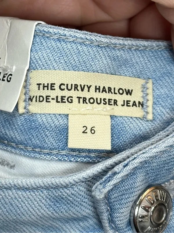 Madewell Curvy Harlow Wide-Leg Trouser Jeans W26 Light Wash NWT - Image 11