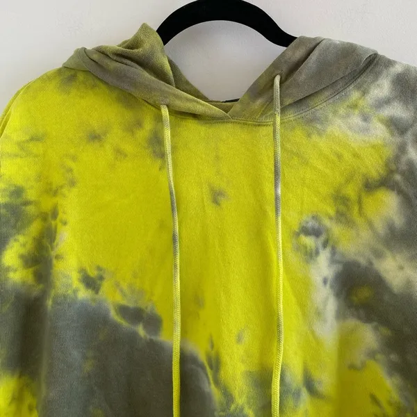 Wild Fable Daybreak Tie-Dye Hoodie In Lime Green & Grey Size L New With Tag - Image 2