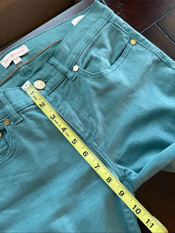 TORY BURCH Super Skinny Teal Jeans 28 - Image 11