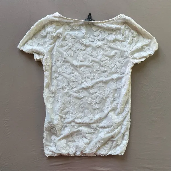 Rag and Bone "Lucie" White Floral Jacquard Top - Image 8