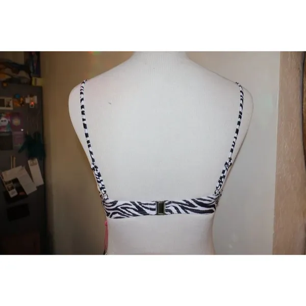 womens Underwire Bikini Top zebra print size 6 - Image 2