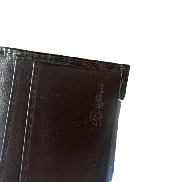 Brighton Vintage Y2k Crocodile Embossed Leather Clutch Wallet‎ W Chain - Image 7