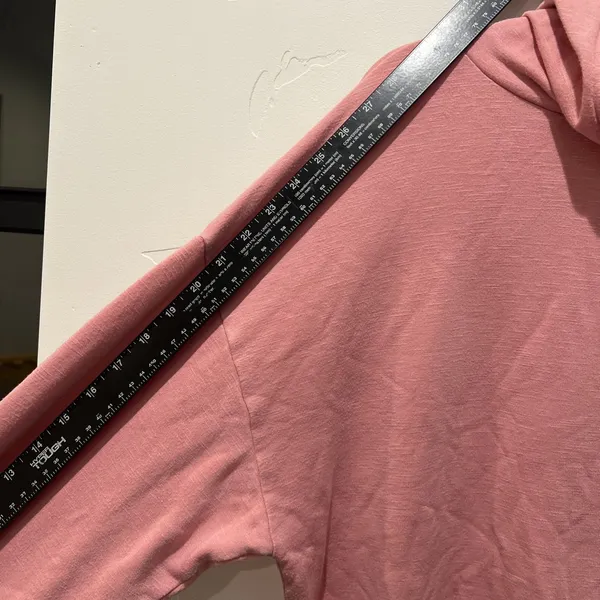 Fabletics Hoodie Sweatshirt Pink Oversized Lightweight Soft Athleisure size S - Image 6