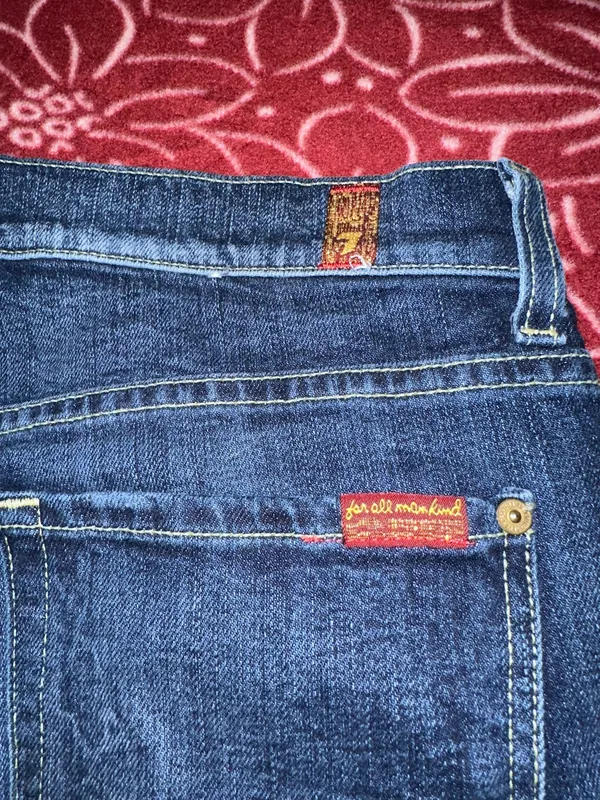 7 For All Mankind Slim Cigarette Jeans Dark Blue Denim Women's Pockets - Image 4
