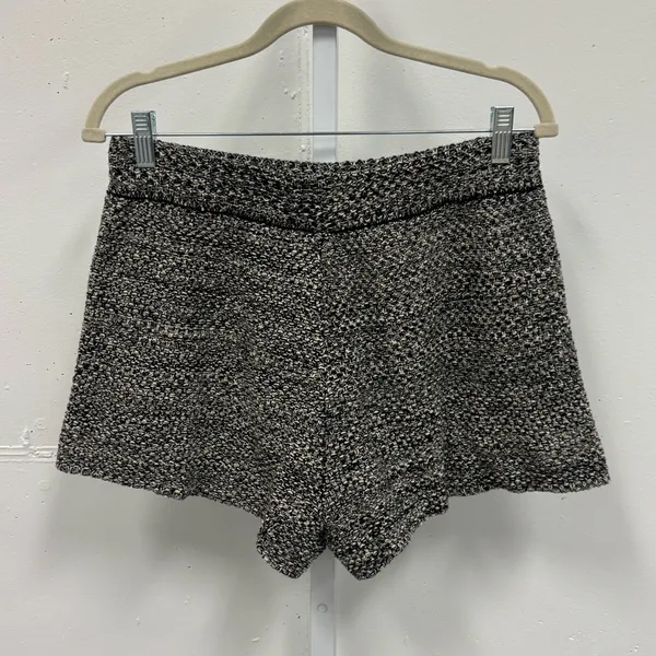 NWT Zulu & Zephyr Black Marle Knit Shorts Minimalist Pull On Mini Sz‎ 8 - Image 3