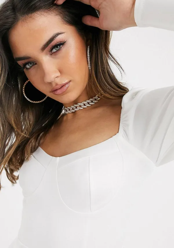 ASOS White LS Romper - Image 3