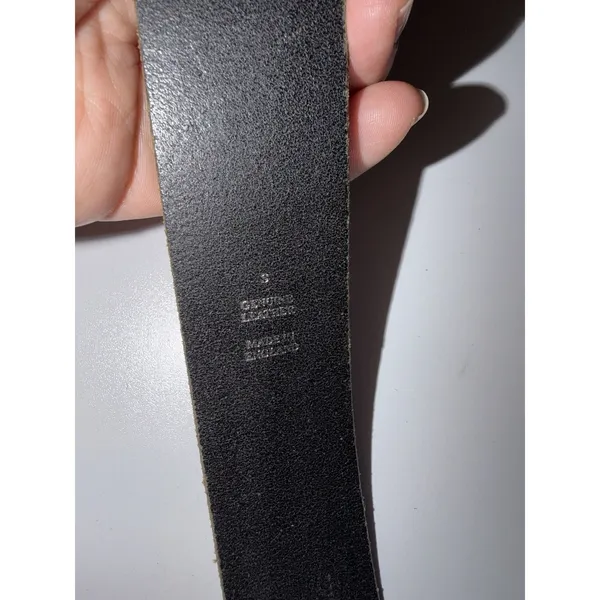 Express Black Leather‎ Black Rhinestone Buckle Cowboy Western Belt Women's Sz S - Image 6