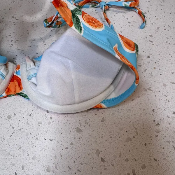 Wild Fable Women Blue Orange Fruit Print‎ Underwire Bikini Top Size Small S - Image 4
