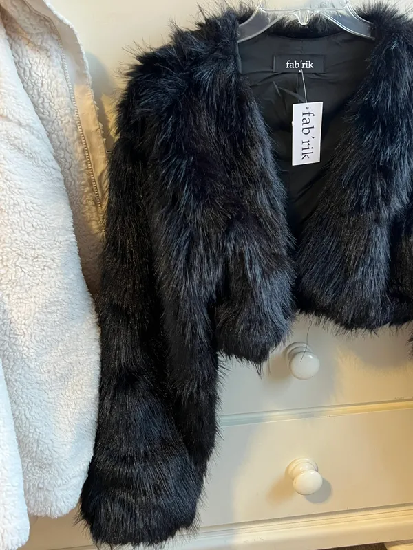 Cropped Fur Coat - Image 6