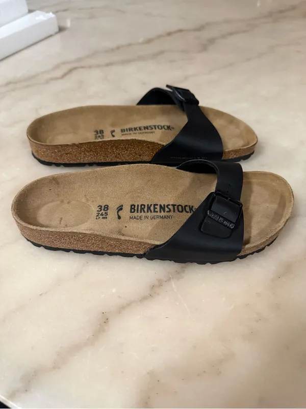 Birkenstock Black Single-Buckle Slide Sandals - Image 2
