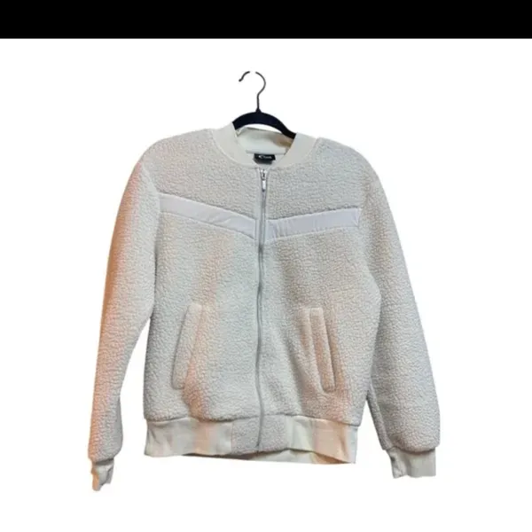 Zyia active white flying V sherpa‎ jacket size S - Image 2