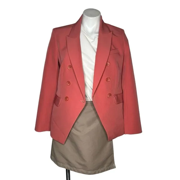 EXPRESS Blazer Suit Jacket Double Breasted Lined Pockets Womens Size Small - Image 5