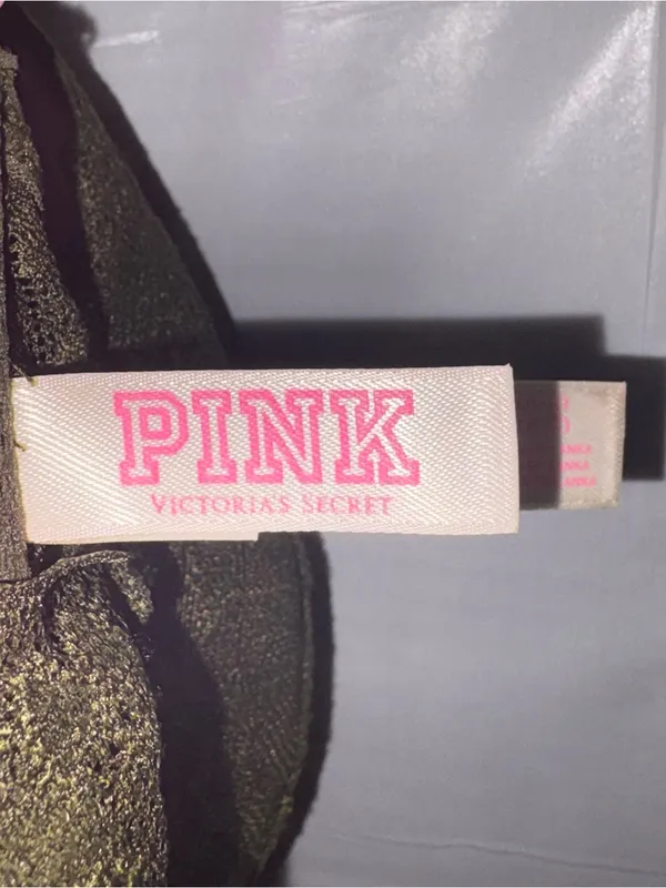 Victoria's Secret PINK Bra Bralette Large Green Lace Sexy Lightly Lined Strappy - Image 4