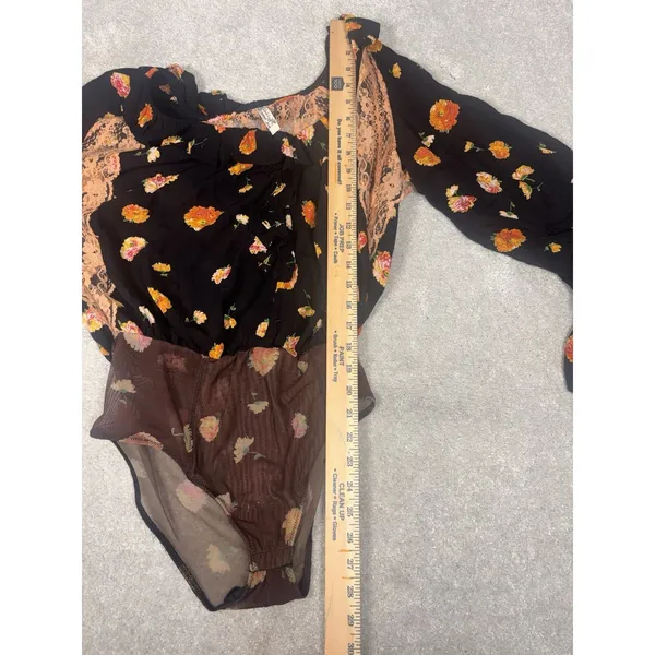 Free People Poppy Floral Printed Bodysuit‎ small Boho Flowy - Image 8