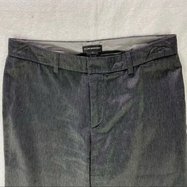 Club‎ Monaco Charcoal Mid Rise Cotton Blend Wide Leg Pant Career Business Size 6 - Image 3