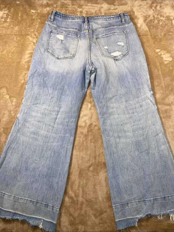 Vervet Flying Monkey High Rise Flare Light Wash Flare Jeans - Image 5