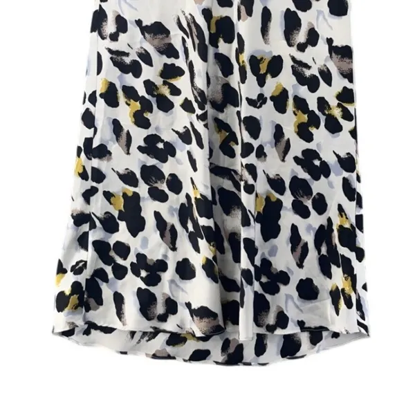 White Leopard‎ Midi Skirt Large Black - Image 6