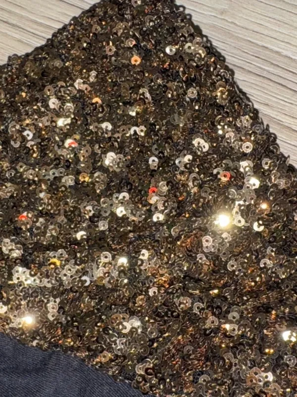 Victoria’s Secret pink gold bling short sleeve shirt top - Image 3