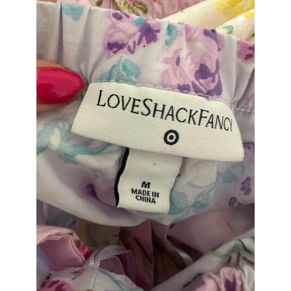LoveShackFancy x Target Dress Womens M Floral Tiered Mini Cottagecore Coquette - Image 6