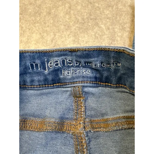 Maurices M. Jeans High Rise Skinny Distressed Button Fly Blue Denim 29x28.5 - Image 9