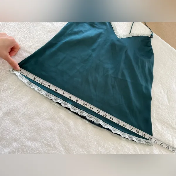 Teal Lace Trim Sleepwear Set size small pajama set - Image 2