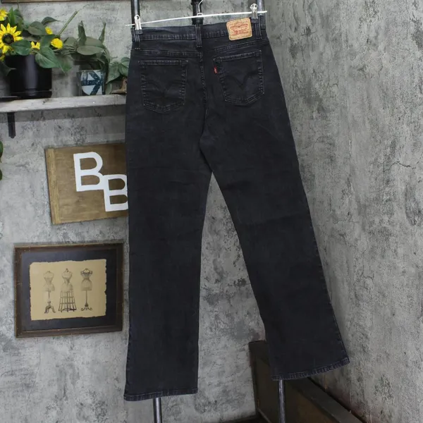 Levi's Vintage Y2K 512 Perfectly Slimming Stretch Jeans Black Wash 12 Misses - Image 2