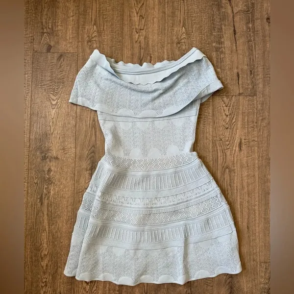 Anthropologie Foxiedox Bardot Dress in Baby Blue - Image 7