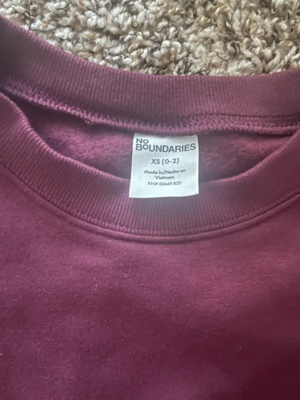 Burgundy Crewneck Sweatshirt - Image 2