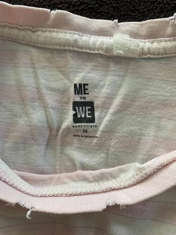 Me to We Pink and White Striped Shirt - Image 3