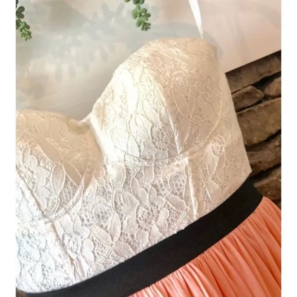 Womens Rue21 Whimsical Lace Bodice Strapless & Chiffon Evening Dress - Sz S - Image 2