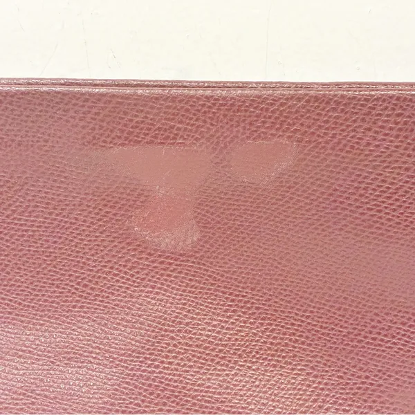 COACH Burgundy Red Crossgrain Leather Large Wristlet‎ Wallet Card Holder - Image 4