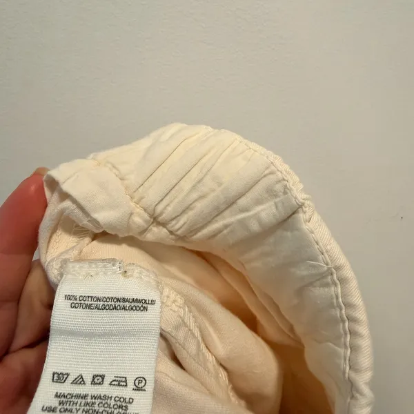 Free People Women’s Cream Button-Front Jogger Pants - Image 4