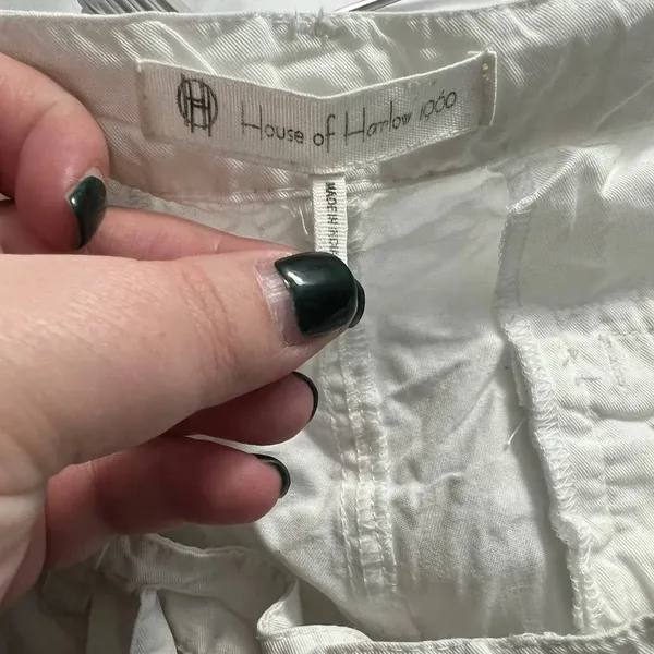 House of Harlow 1960‎ White Cropped Drawstring Pants Size US Small - Image 9