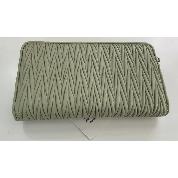 Steve Madden‎ BZIP-U Celery Green Quilted Zip Around Wristlet Wallet NEW FLAWED - Image 5