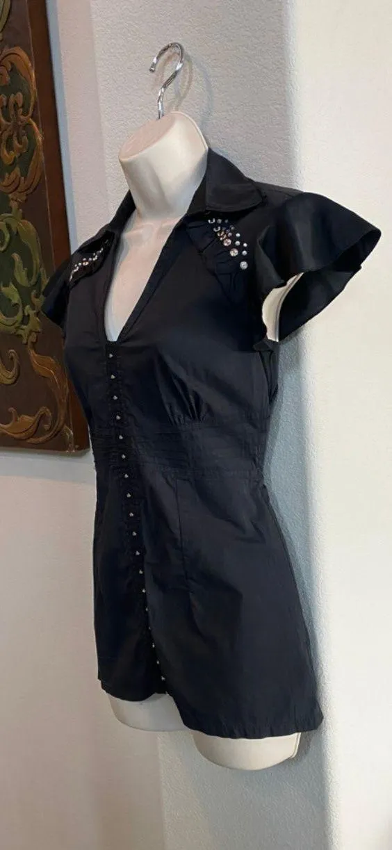 Pepe Jeans NWOT London funky blouse. Sz M - Image 3