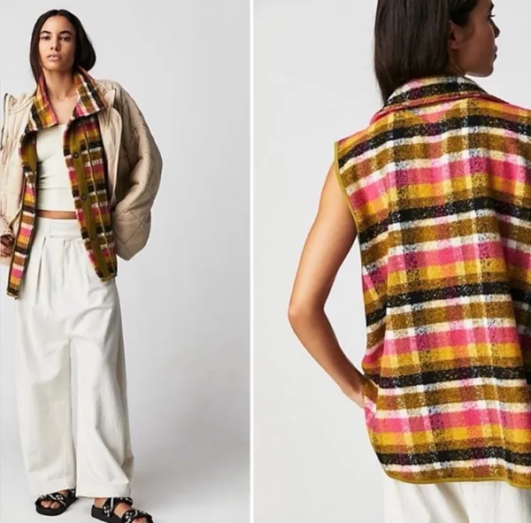 Free people plaid wool vest - Image 2