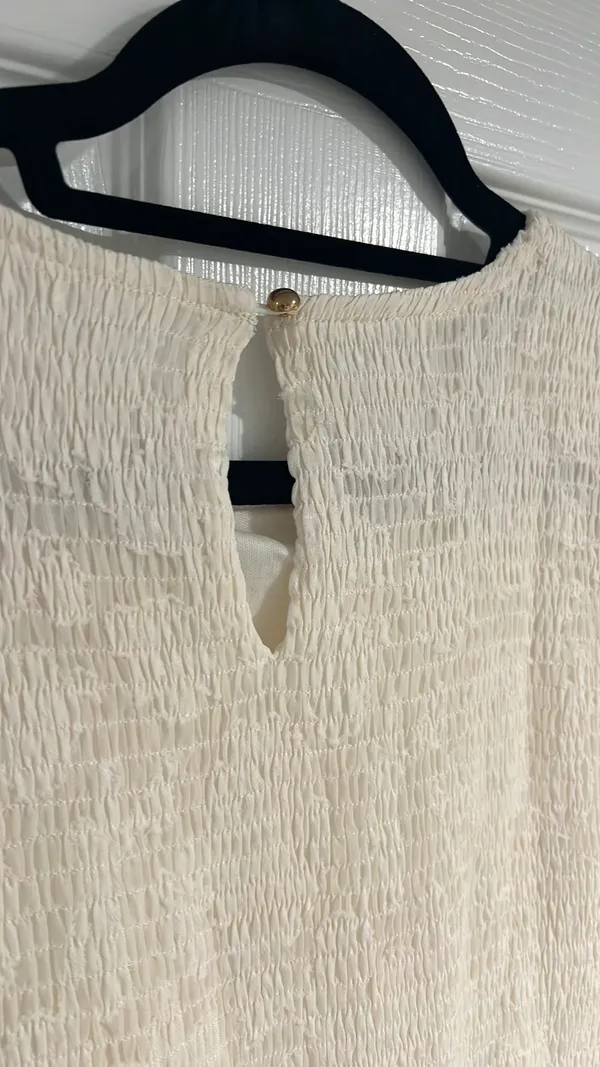 cream dress long sleeve White Size M - Image 4