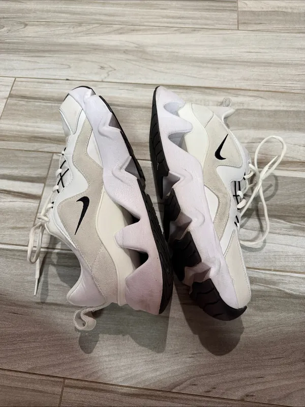 Nike White and Cream Chunky Sneakers RYZ Size 11.5 - Image 8