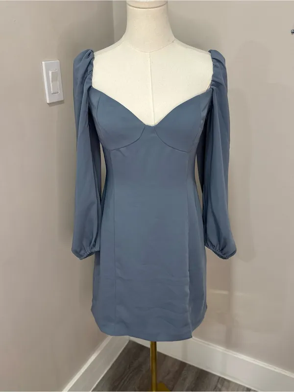 Aritzia Wilfred Novella Dress in Granite Blue Sz 6‎ - Image 3