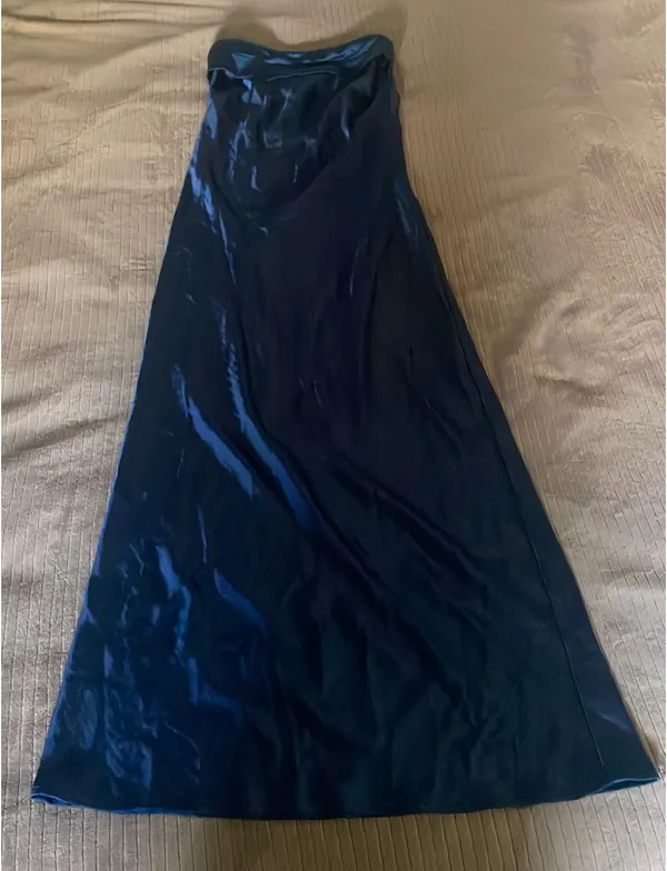 Satin Silk Backless Amazon Tube Top Maxi Dress - Image 3